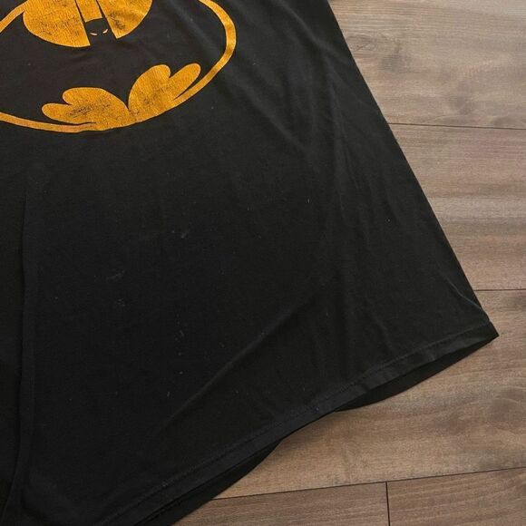 Vintage 1990s Jerzees Batman Black Casual Shirt Men Medium - Picture 4 of 7